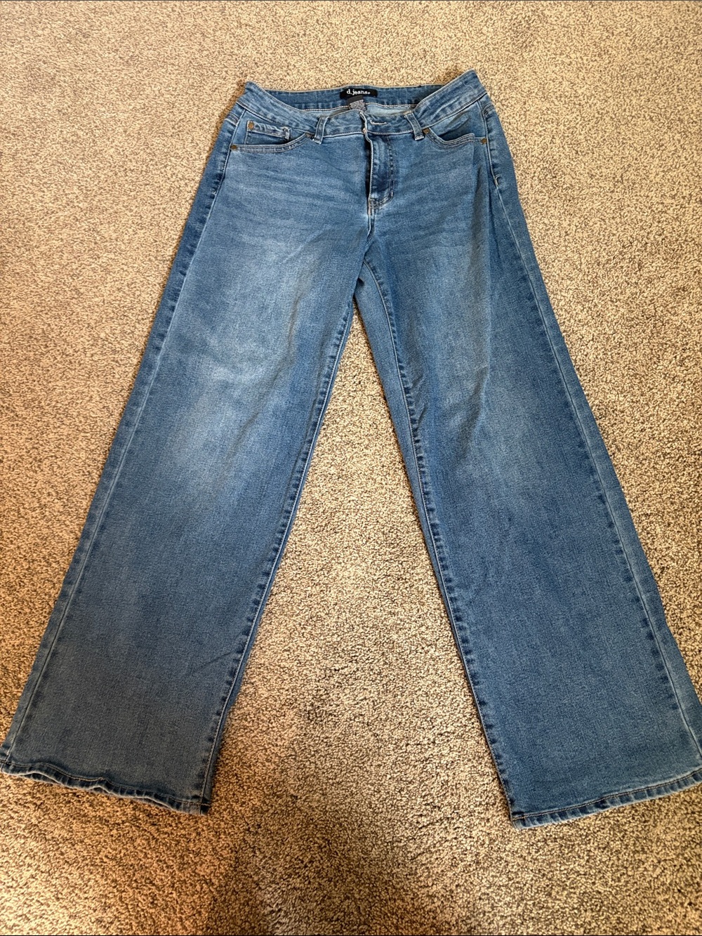 d. jeans Wide Leg Medium Blue Denim Jeans